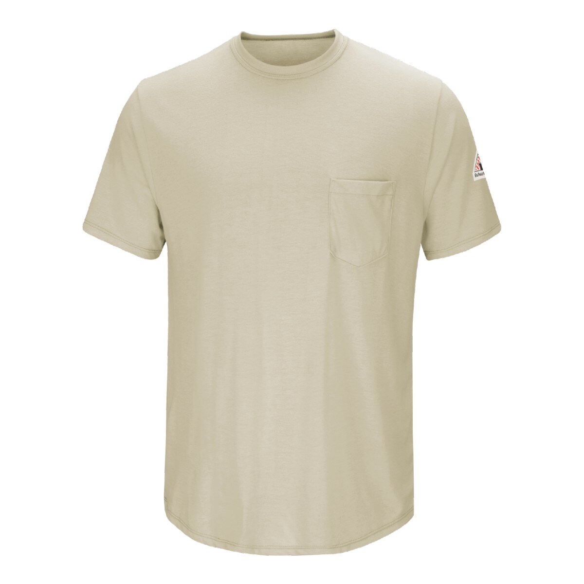 Bulwark Men's Lightweight FR Short Sleeve T-Shirt in Khaki